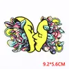 Adesivos de tecido bordados com flores de desenho animado transfronteiriços, patch de bordado para computador, adesivos de tecido personalizados estilo europeu e americano, ponto quente