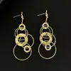 Pendientes de Aro Dorados Vintage Estilo Francés para Mujer, con un Diseño Exagerado, Sensación de Nicho de Alta Gama, Pendientes de Temperamento de Lujo Ligero