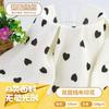 Algodón estampado crepé de doble capa con estampado de corazón toalla babero de bebé tela para pijama de posparto pantalones a prueba de mosquitos