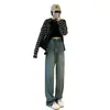 Jeans de Cintura Alta Pierna Ancha para Mujer 2024 Nueva Llegada Caliente Otoño Ajustados Caídos Retro Tubo Recto Pantalones Primavera y Otoño
