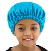 Suprimento de E-commerce Transfronteiriço para Adultos e Crianças Touca de Cuidado com o Cabelo Dupla Camada Cor de Doce Pulôver de Beleza Elástico Elástico Touca de Dormir de Cetim
