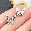 1 Novo Pingente Vintage Oco de Prata do Tibete Inseto Borboleta Acessório para Brincos Pulseira Colar DIY Amazon