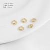Anel fechado de furo duplo em ouro 14K feito à mão diy fivela de cordão pulseira colar anel de conexão de fechamento acessórios anel nariz de porco