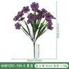 Flor Artificial Violeta Decoración del Hogar Decoración Flor de Plástico Flor Artificial Flor Artificial Simulación Planta Verde Venta al por Mayor Venta Caliente Transfronteriza