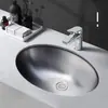 # 4I Lavabo de Acero Inoxidable 304 con Forma Ovalada Lavabo Exterior Lavabo de Baño para Balcón Lavabo de Encimera
