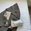 Bolso Cruzado para Axila Estilo Nuevo Plateado de Hombro de Moda Coreano de Nicho Bolso Silla con Cadena Bolso Versátil al por Mayor para Mujeres