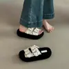 Chanclas Versátiles Estilo Coreano de Lunares para Mujer Verano 2026 Nuevas Sandalias Antideslizantes de Suela Gruesa con Punta Redonda para Exteriores para Mujer