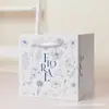 Día de la Mujer, Bolsa de Regalo Día de la Diosa, Bolsa de Papel tipo Bandolera Cuadrada, Bolsa para Snacks de Regalo, Ver Flores, Feliz Suerte
