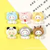Accesorios de Resina Lindos de Dibujos Animados Cascos de Animales Material de Pegamento Cremoso para Manualidades Parche de Material Decoración Hecha a Mano Accesorios para el Cabello
