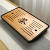 Melamina bambú mesa de elaboración seca bandeja de almacenamiento de agua accesorios juego de té kung fu bandeja redonda pequeña nueva bandeja de mesa de té té