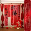 Conjunto de Decoração de Quarto de Casamento para o Noivo e a Noiva, Decoração de Fundo para Quarto e Sala de Estar de Casa Nova, Faixa de Guirlanda com Caracteres de Dupla Felicidade para Casamento
