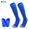 Correas Cruzadas para Calcetines de Fútbol Bolsillo para Espinilleras Set de Dos Piezas Base de Toalla Engrosada Calcetines Deportivos Manga de Espinillera Integrada Calcetines Largos