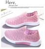 Zapatos de Punto con Malla y Suela Suave, Estilo Nuevo Primavera 2027, Zapatos de Moda para Mamá, Zapatos Casuales Transpirables para Mujer de Venta Transfronteriza, Dropshipping