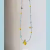 Lalalovesong Hecho a Mano "Limón de Positano" Cuentas Checas Importadas Collar de Cuentas de Nicho