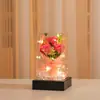 Luminária de Noite Flor de Rosa Artificial, Decoração Criativa para Mesa, Presente para Amigos e Família, Presente do Festival do Meio Outono, Pequeno Presente