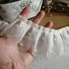 Accesorios de encaje hechos a mano DIY Forro de malla Ropa de muñeca Prenda Tela decorativa plisada Tela de dobladillo de falda