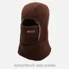 Gorro de Punto Cálido para Hombres y Mujeres, Bufanda de Cuello de Invierno, Gorro de Algodón Engrosado con Forro Polar, Máscara para Ciclismo al Aire Libre Resistente al Frío y al Viento