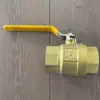 Válvula de bola de latón de diámetro completo Válvula de bola con rosca NPT Válvula de bola de cobre estándar americano PN40 Válvula de bola alargada de color natural Fabricante de exportación