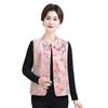 Chaleco Delgado de Otoño de Estilo Chino Nuevo con Botones para Mujeres de Mediana Edad y Mayores, Chaleco Rosa Tipo Traje Tang para Primavera y Otoño