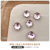 Decorações de Unhas Artísticas Octogonais Corte Rosa de Celebridade da Internet, Strass de Cristal de Alta Qualidade com Base Pontuda, Strass para Unhas Branco Transparente Rosa Champagne Moonlight Atacado