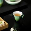 Mo Ji Xing Chun Ji Verde Jade Degradado Cerámica Taza de Cola Juego de Té Kung Fu Hogar Boca de Flor Taza de Degustación Taza Individual