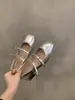 Sapatos Mary Jane de couro vermelhos com salto grosso para mulheres, novo verão 2023 estilo francês, sapatos de sola única pretos para noite, primavera e outono
