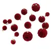 Bola Única Veludo Flocado Bola de Natal Bola Pendurada Decorações de Árvore de Natal Vermelho de Natal Acessórios Pingente de Ano Novo Acessórios