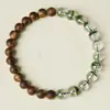 Pulsera de Cristal Verde Fantasma de Madera de Agar Natural Nuevo Estilo Chino Pulsera Artesanal de Sándalo Auténtico Estilo Nacional Regalo para Hombres y Mujeres