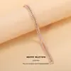 Pulsera de Aleación de Cobre con Diseño de Barra Cuadrada Full Zircón de Lujo Ligero para Mujer, Joyería Versátil de Moda Exquisita de Gama Alta de Nicho