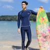Traje de baño de manga larga y pantalón para hombre, traje de baño de dos piezas para hombre, traje de playa para surf talla grande, traje con protección solar