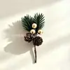 Mini Árbol de Navidad Piña Fruta Roja Adornos Colgantes Decoración de Caja de Regalo Flores Artificiales Polvo de Nieve Hojas de Pino Venta Directa de Fábrica