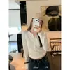 Camiseta KAPOK Outono Estilo Coreano Casual e Elegante Versátil Slim Fit Meio Botão Gola Redonda Manga Longa para Mulheres 61100