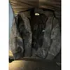 Chaqueta de Cuero PU Tie-Dye Estilo Americano, Abrigo Grueso de Algodón con Forro Polar para Hombre Otoño e Invierno, Chaqueta Corta de Algodón para Motociclista con Cuello Alto