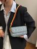Bolsa de Mahjong Estampada Retrô Bolsa Transversal para Mulheres Luxo Leve Francês para Ir ao Trabalho Passeio Bolsa Quadrada Pequena de Axila Comércio Exterior Transfronteiriço