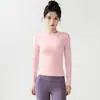 Ropa Deportiva para Fitness Tops para Correr Secado Rápido Manga Larga para Mujer Aspecto Adelgazante Transpirable y Elástica Ropa de Entrenamiento para Pilates Yoga