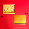 Adornos temáticos de pastel de luna con flor de oro puro y luna llena, hechos a medida y al por mayor para eventos corporativos y de negocios del Festival de Medio Otoño como recuerdos.