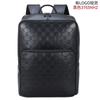Mochila de couro masculina de negócios da moda mochila de couro leve da moda bolsa de computador de grande capacidade casual mochila preta