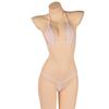 Sexy Underwear Transparente Japonês Ultra-pequeno T-pants Biquíni Três-pontos Maiô Perspectiva Malha Spa Praia Maiô