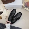 Zapatos planos de cuero retro estilo británico para mujer, nueva colección otoño 2026, con cierres de velcro, estilo zapato de entrenamiento alemán, estilo Mary Jane y mocasines casuales