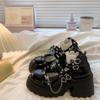 Zapatos Mary Jane de Estilo Retro Británico para Aumentar la Altura y Estilizar la Figura, Primavera y Otoño Nueva Moda para Chicas Jk, Versátiles, Estilo Dulce y Cool