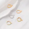 Brincos de alta qualidade, que preservam a cor, acessórios de joias DIY, banhados a ouro 18k, estilo artístico, brincos redondos simples