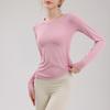 Pilates Yoga Fitness Correr Ciclismo Ajustado Adelgazante Manga Larga Desnudo Secado Rápido Entrenamiento Hombro Top Deportivo para Mujer