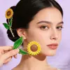 Nuevo Pasador de Flores de Amazon, Pinza de Garra de Tulipán de Alta Gama y Exquisita, Pinza de Tiburón de Girasol Estilo Coreano, Accesorio Grande para el Cabello