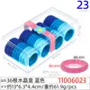 Cuerda para el pelo grande de rombo de 5 cm, anillo para el pelo, cuerda para el pelo de alto nivel, caja transparente de cristal rectangular para mujer, 20 cuerdas para la cabeza