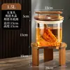 Botella para fermentar vino de ginseng de vidrio resistente a altas temperaturas con grifo frasco sellado botella para fermentar vino de uva frasco de vino barril de bebida de jugo de frutas autoservicio