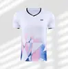 Nova camisa de badminton YY, manga curta esportiva, unissex, secagem rápida, respirável, roupa de treino, roupa de competição, compra em atacado com impressão disponível