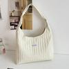 Bolsa de Tela Estilo Coreano para Mujer, Nuevo 2026 Primavera/Verano Estilo Perezoso, Bolso de Hombro Tote Grande Casual Relajado
