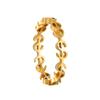 Anillo Minimalista Exquisito de Moneda de Oro Símbolo de Dólar Diseño de Fortuna Personalidad Creativa Anillo de Acero de Titanio Joyería