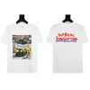 Camiseta de Manga Corta de Algodón Estilo Pareja Moda Callejera Americana Marca Graffiti Divertido Letras Clásicas Estampadas Versión Alta Transfronteriza