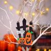 Decoraciones nuevas de Halloween transfronterizas gato negro valla placa de puerta adornos festival de fantasmas calabaza colgante decoración de fiesta adornos colgantes